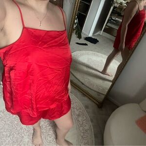 Auden Scarlet Satin Sleep Set